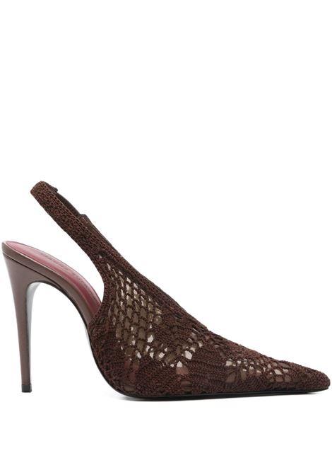 Brown crochet-design pumps Magda butrym - women